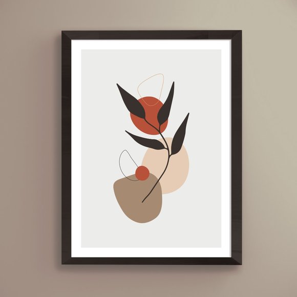 Modern Minimalist Abstract Nature Boho Wall Art Print Home Decor [No Fra… - Picture 1 of 7